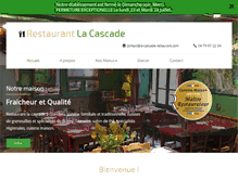 Tablet Screenshot of la-cascade-restaurant.com